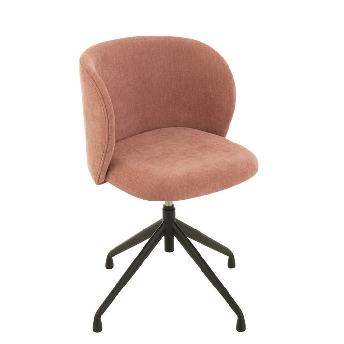 J-Line Stoel Turn/up/down textiel licht roze-Eetkamerstoelen-J-Line