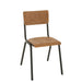 J-Line Stoel hout/metaal bruin-Fauteuils-J-Line