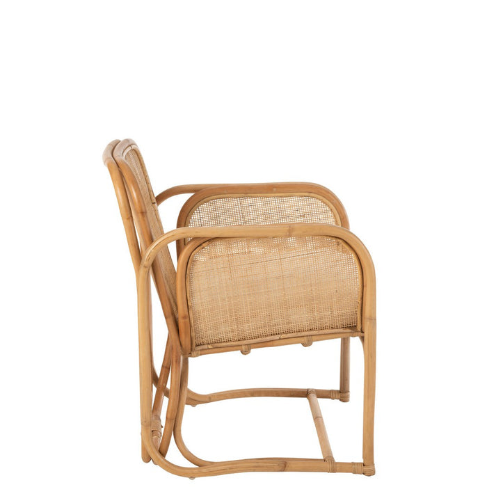 J-Line Stoel+kussen Casablanca rotan naturel-Eetkamerstoelen-J-Line