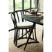 J-Line Stoel+kussen Rotan/textiel zwart/wit-Eetkamerstoelen-J-Line