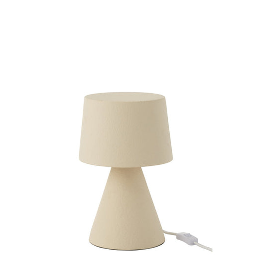 J-Line Tafel Lamp small kap aardewerk beige-Tafellampen-J-Line