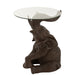 J-Line Tafel Olifant poly/glas donkerbruin-Salontafels-J-Line