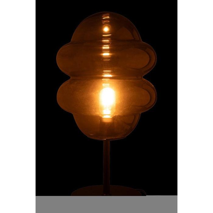 J-Line Tafellamp Honinglepel glas grijs-Tafellampen-J-Line