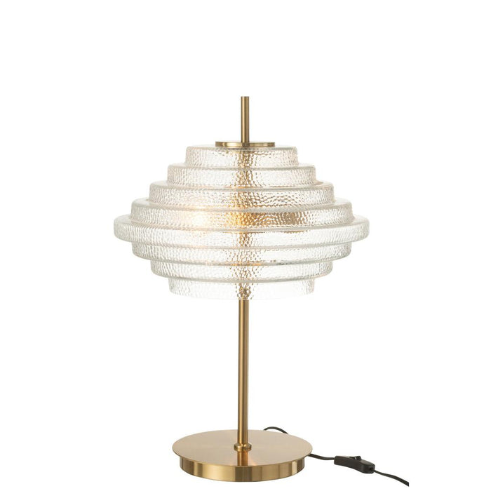 J-Line Tafellamp Led goud metaal/glas doorschijnend-Tafellampen-J-Line