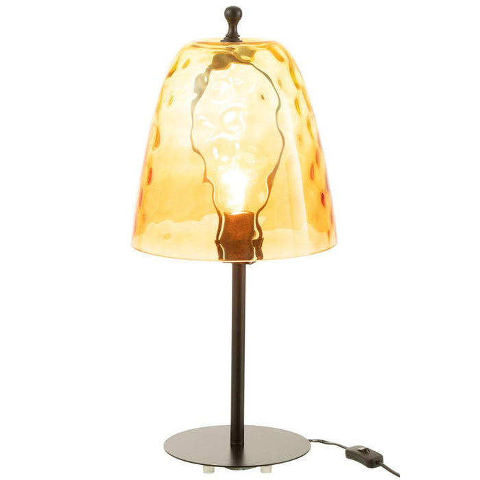 J-Line Tafellamp Oceane glas geel-Tafellampen-J-Line