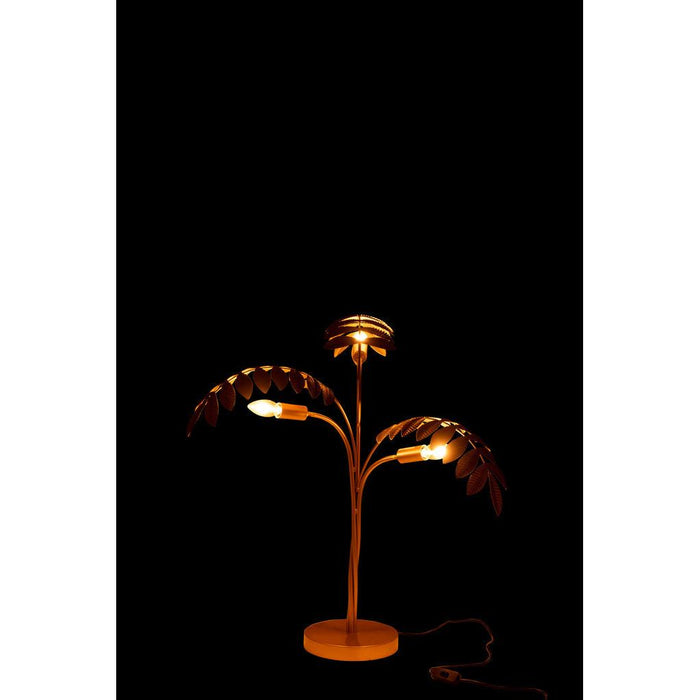 J-Line Tafellamp Palmboom zink goud-Tafellampen-J-Line