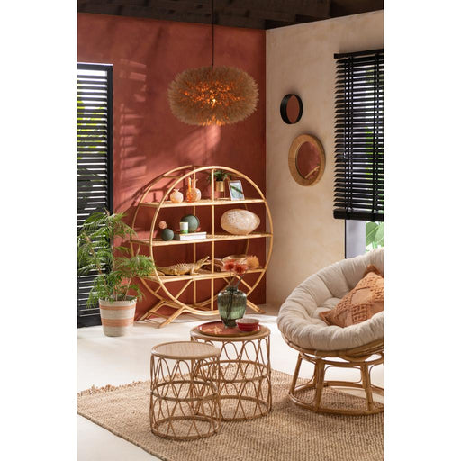 J-Line Tapijt havana polyester naturel/wit small-Rechthoekige vloerkleden-J-Line