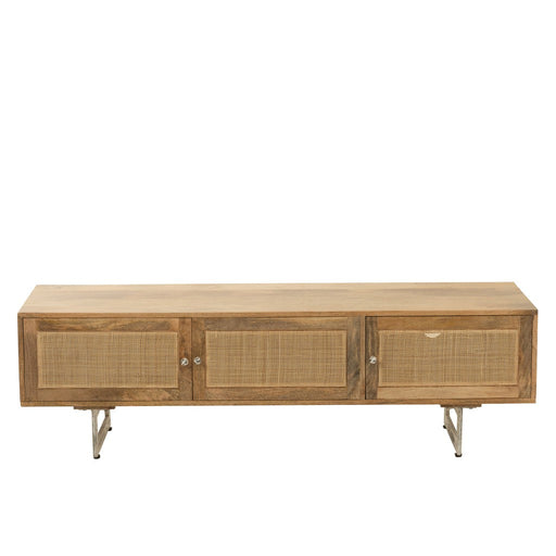 J-Line Tv Stand rattan mangohout naturel-TV-meubels-J-Line