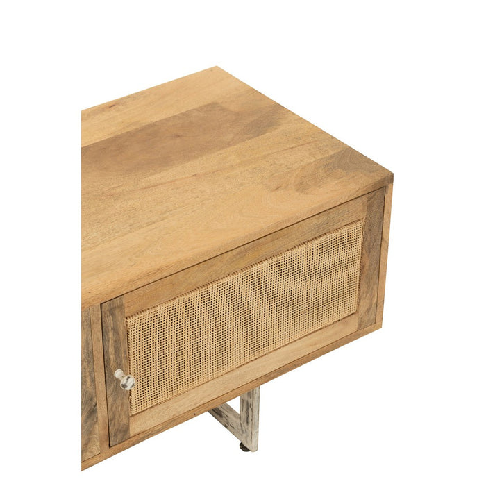 J-Line Tv Stand rattan mangohout naturel-TV-meubels-J-Line