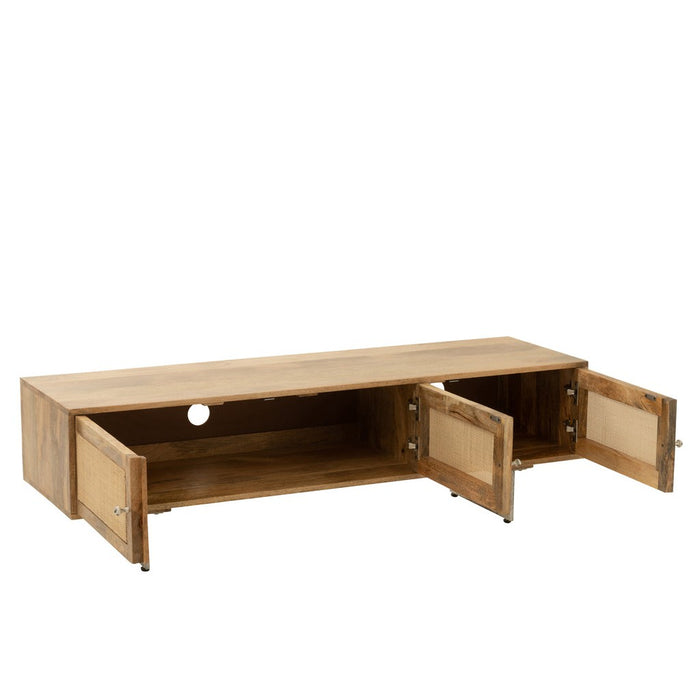 J-Line Tv Stand rattan mangohout naturel-TV-meubels-J-Line