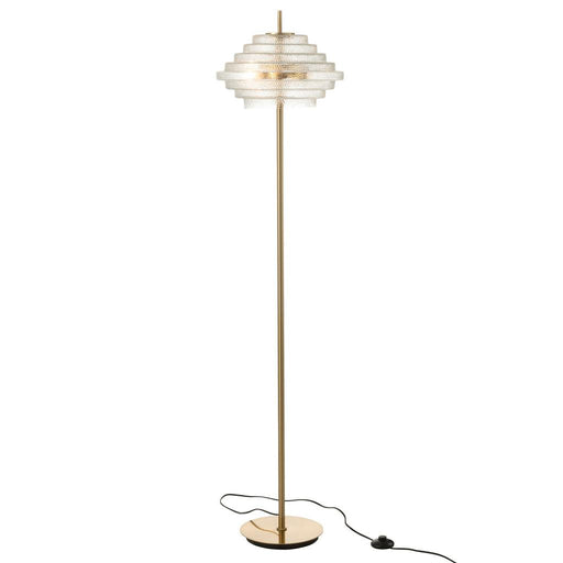 J-Line Voetlamp Led goud metaal/glas doorschijnend-Vloerlampen-J-Line
