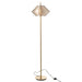 J-Line Voetlamp Led goud metaal/glas rookglas-Vloerlampen-J-Line