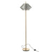 J-Line Voetlamp Led goud metaal/glas rookglas-Vloerlampen-J-Line