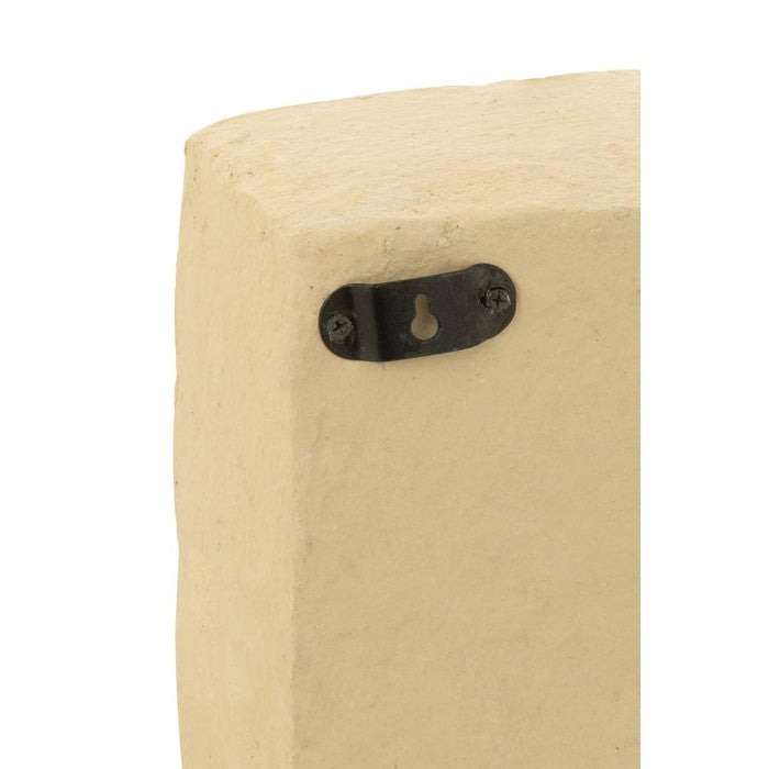 J-Line Wandrek Flint papier mache naturel wit-Wandplanken-J-Line