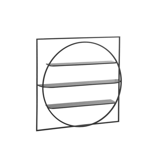 J-Line Wandrek News metaal zwart-Wandplanken-J-Line