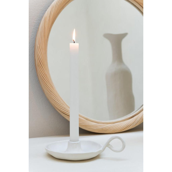 J-Line Wandspiegel Rond rotan/glas naturel medium-Spiegels-J-Line