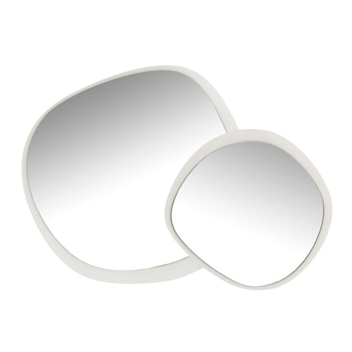 J-Line Wandspiegel metaal/glas wit large-Spiegels-J-Line