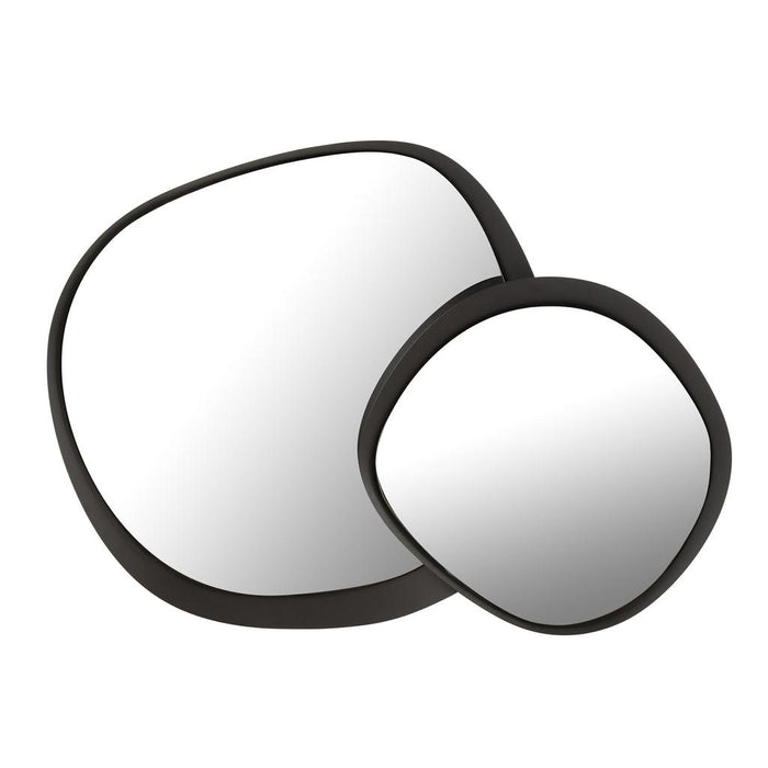J-Line Wandspiegel metaal/glas zwart large-Spiegels-J-Line