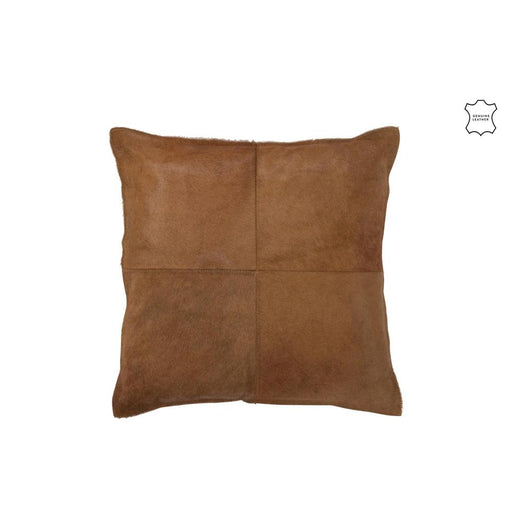 J-Line bruin suède leer sierkussen – luxe woondecoratie-Kussens-J-Line