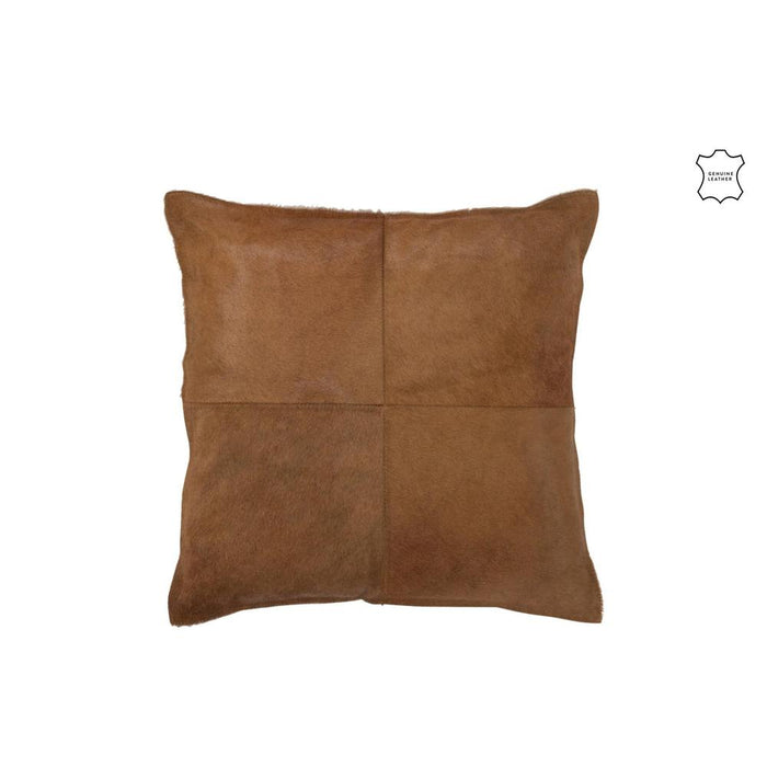 J-Line bruin suède leer sierkussen – luxe woondecoratie-Kussens-J-Line