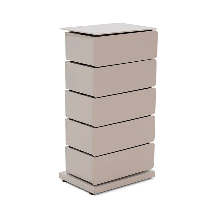 JOEY 5 Ladekast -Taupe | Staal | 37x26x72.5-Ladenkasten-Spinder