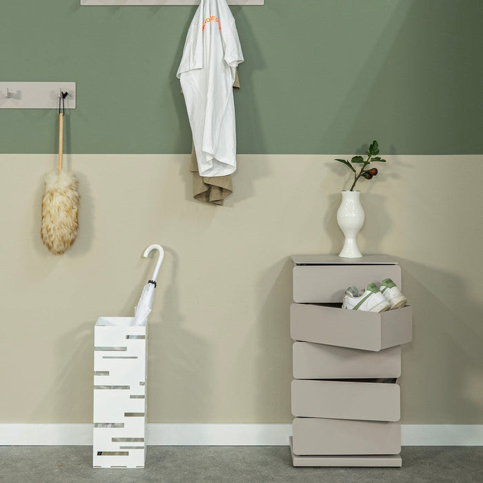 JOEY 5 Ladekast -Taupe | Staal | 37x26x72.5-Ladenkasten-Spinder