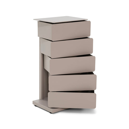 JOEY 5 Ladekast -Taupe | Staal | 37x26x72.5-Ladenkasten-Spinder