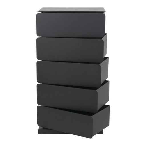 JOEY 5 Ladekast | Zwart | Staal | 37x26x72.5-Ladenkasten-Spinder