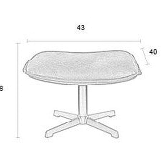 John Hocker Antraciet Fluweel 43 cm-Poefen-Creating Home