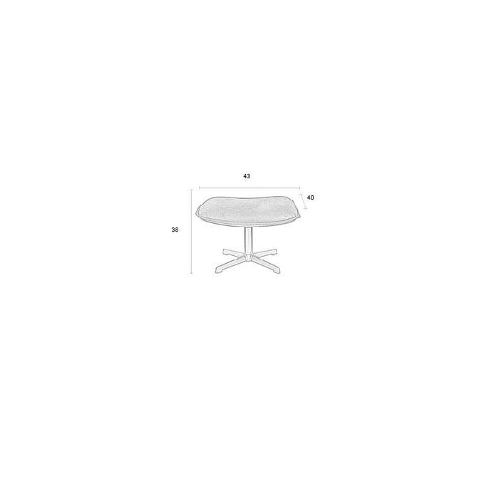 John Hocker Cognac PU-Leder Bruin 40x60 cm-Hockers-Creating Home