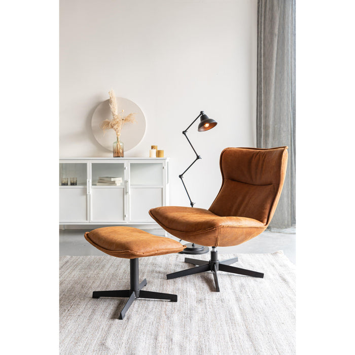 John Hocker Cognac PU-Leder Bruin 40x60 cm