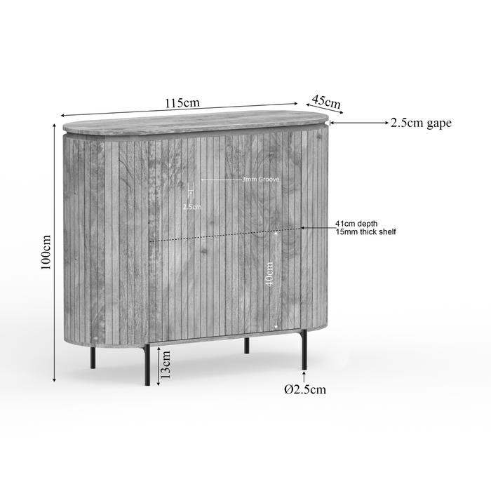 Kabinet kast Solana - 115 cm - Naturel-TV-meubels-Starfurn