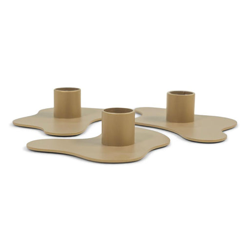Kandelaar MELT Staal Champagne 20x20x2.8cm Spinder Design-Kaarsenhouders-Spinder