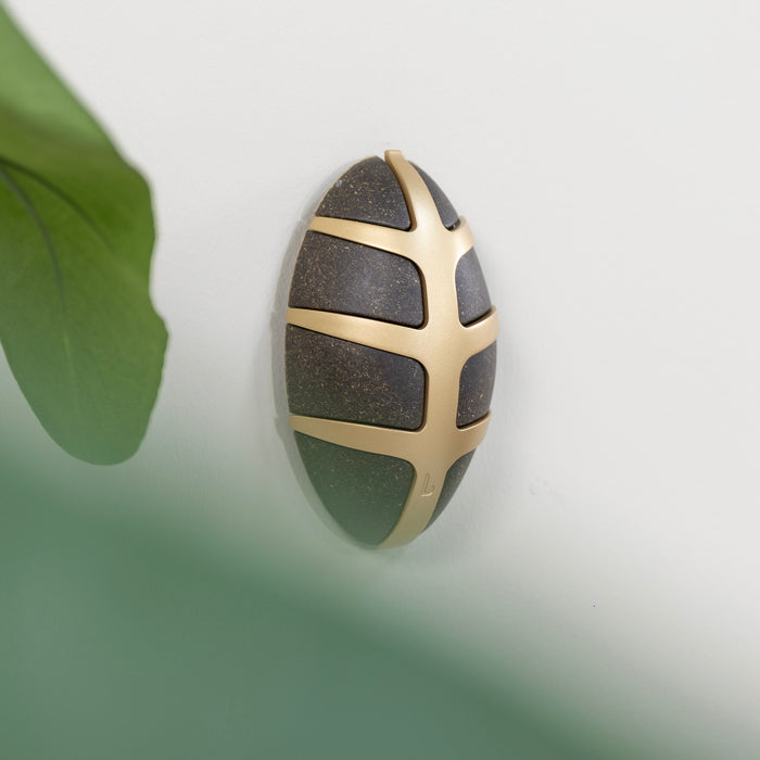 Kapstok BUG Donkerbruin Goud 10x4.5x15cm Spinder Design-Kapstokken-Spinder