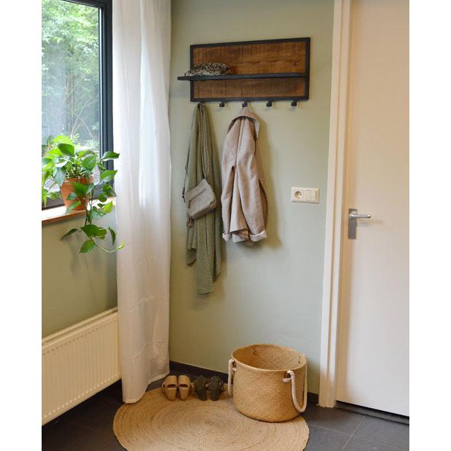 Kapstok Brix Kapstok Mangohout Naturel hout 70 cm 70x15x30 cm-Kapstokken-Livingfurn
