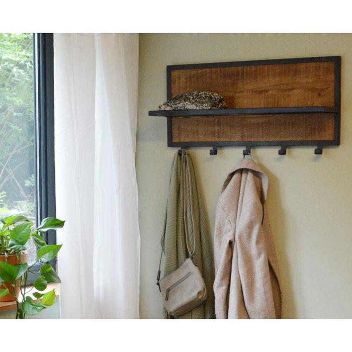 Kapstok Brix Kapstok Mangohout Naturel hout 70 cm 70x15x30 cm-Kapstokken-Livingfurn