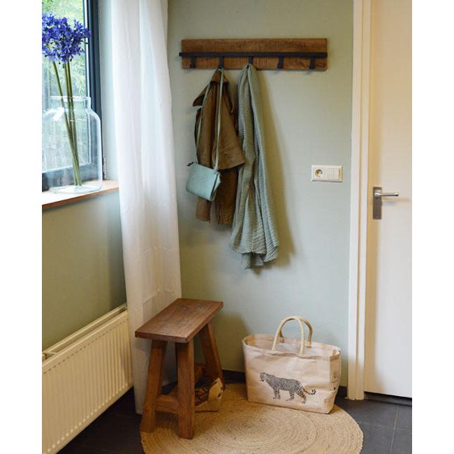 Kapstok Brix Kapstok Mangohout Naturel hout 75 cm 75x6x15 cm-Kapstokken-Livingfurn