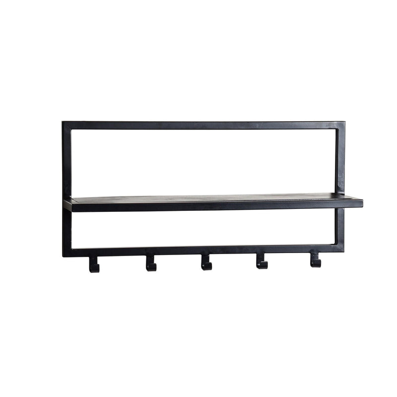 Kapstok Brix Kapstok Mangohout Zwart 70 cm 70x17x32 cm 13782-Kapstokken-Livingfurn