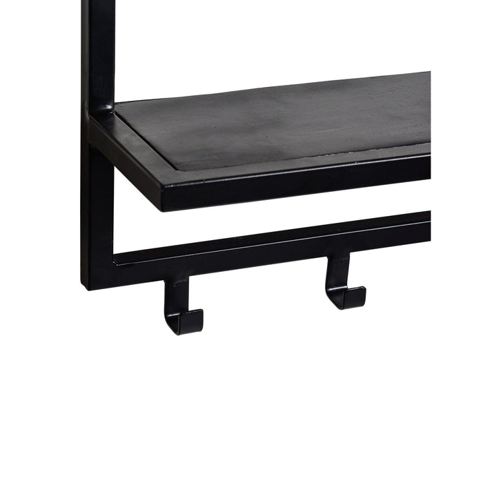 Kapstok Brix Kapstok Mangohout Zwart 70 cm 70x17x32 cm 13782-Kapstokken-Livingfurn