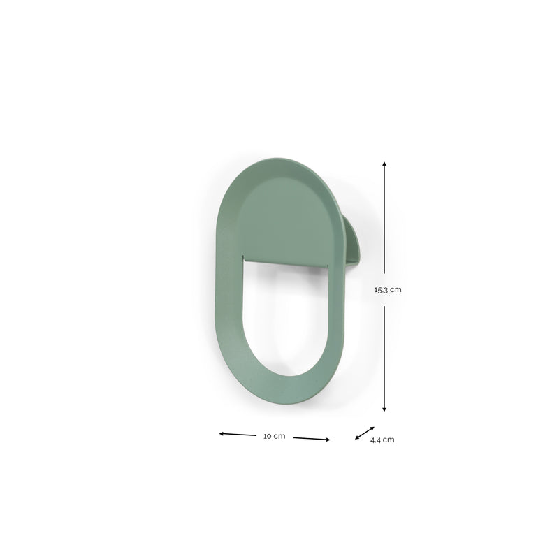 Kapstok COUCOU Dusty Green 10x4.4x15.3cm Spinder Design-Kapstokken-Spinder