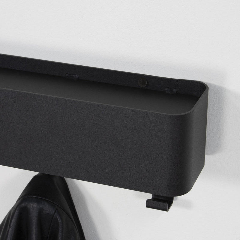 Kapstok DAX PLAY 7 Zwart 72x7.5x12cm Spinder Design-Kapstokken-Spinder
