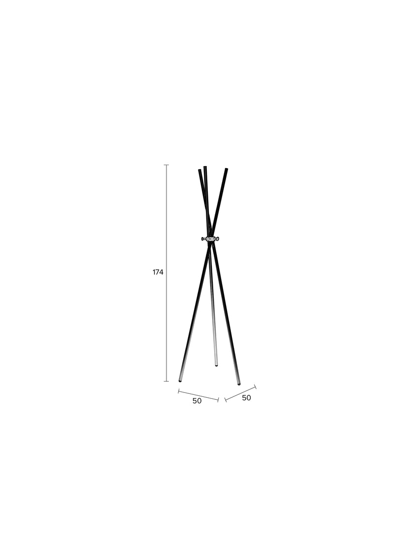 Kapstok Darwin Metaal Zwart 51x44 cm-Kapstokken-Creating Home