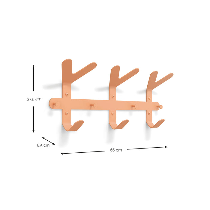 Kapstok FRONDO Clay Terra 66x8.5x37.5cm Spinder Design-Kapstokken-Spinder