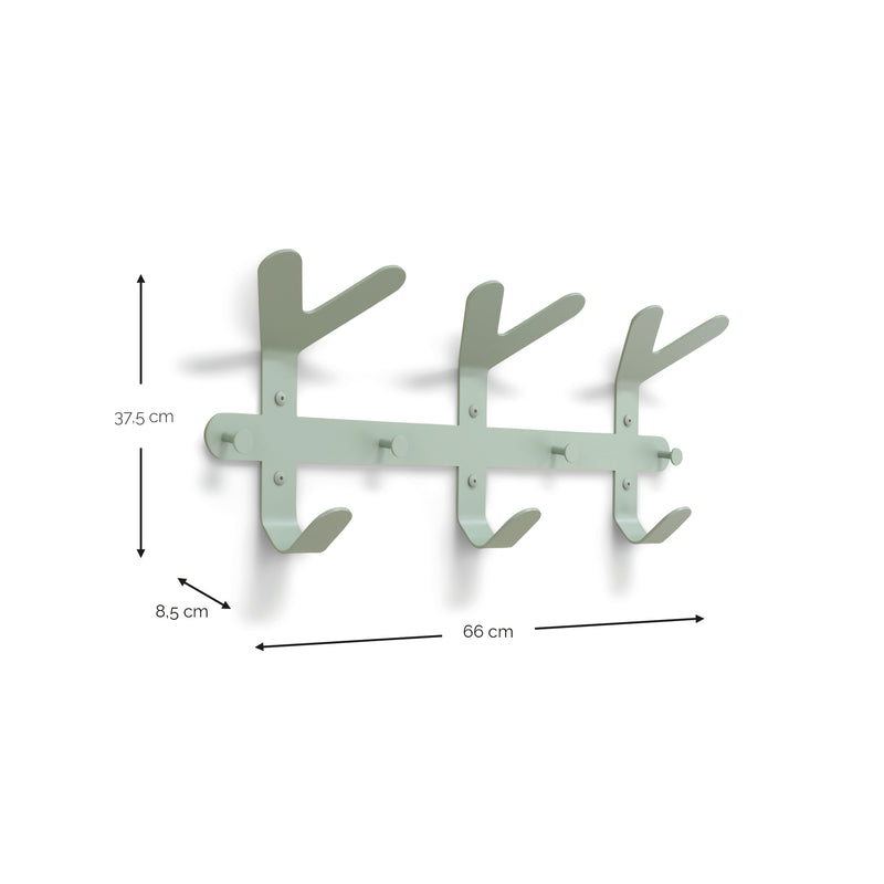 Kapstok FRONDO Dusty Green 66x8.5x37.5cm Spinder Design-Kapstokken-Spinder