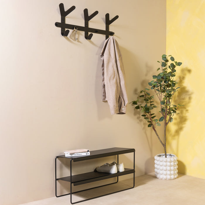 Kapstok FRONDO Zwart 66x8.5x37.5cm Spinder Design-Kapstokken-Spinder