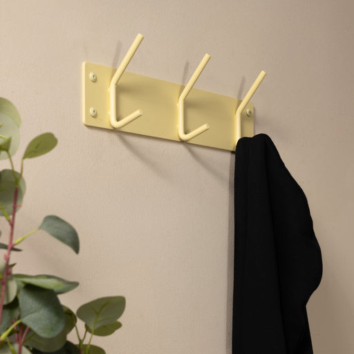 Kapstok FUSION 3 Butter Yellow 40x1.6x12cm Spinder Design-Kapstokken-Spinder