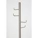 Kapstok Hooked Satin Nickel Metaal Zilver Ø31x172 cm-Kapstokken-Creating Home