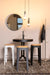 Kapstok Hooked Satin Nickel Metaal Zilver Ø31x172 cm-Kapstokken-Creating Home