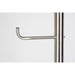 Kapstok Hooked Satin Nickel Metaal Zilver Ø31x172 cm-Kapstokken-Creating Home