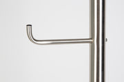 Kapstok Hooked Satin Nickel Metaal Zilver Ø31x172 cm-Kapstokken-Creating Home